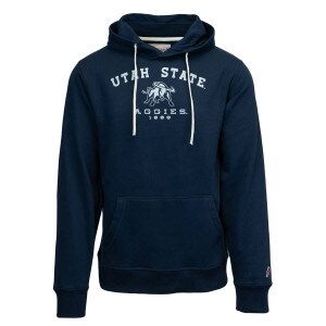 Utah State Aggie Bull Aggies Printed Navy Hoodie